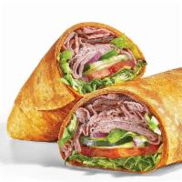 Roast Beef (500 Cals) · Choice Angus Roast Beef brings the premium flavor, with fresh veggies and a Tomato Basil Wrap.
