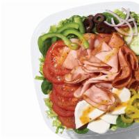 Mozza Meat (240 Cals) · Has a salad ever made your mouth water? This one will. A heavenly mix of thin-sliced Black F...