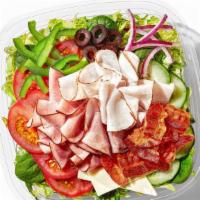 All-American Club® (230 Cals) · Our classic All-American Club® is now a classic salad, too. Oven roasted turkey, Black Fores...