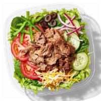 Steak & Cheese (210 Cals) · The Steak & Cheese salad starts with crisp greens, but gets to the next level with warm, del...