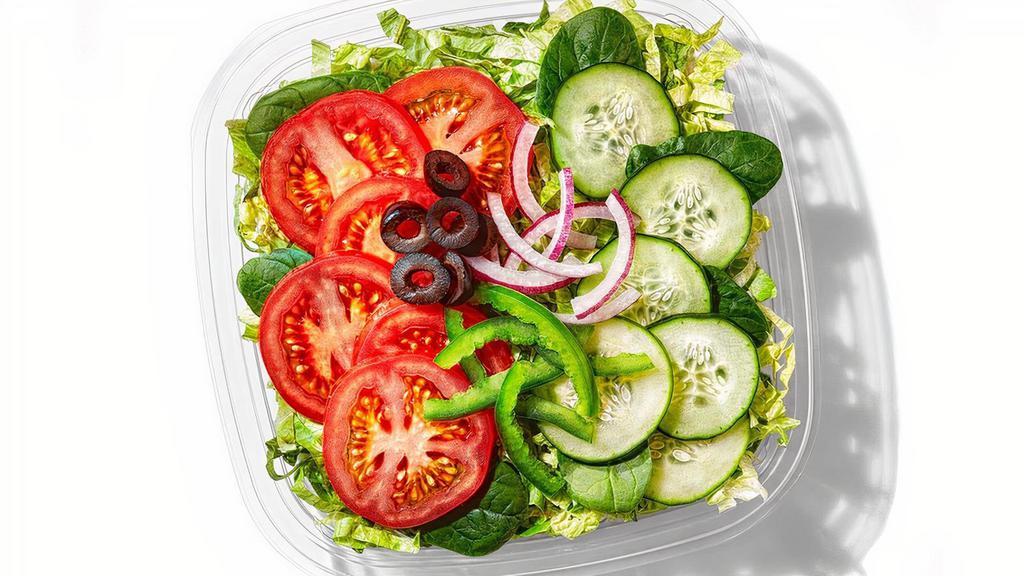 Veggie Delite® (50 Cals) · Enjoy the simpler things? The Veggie Delite® salad is simply delish. A pile of your favorite veggies, finished with the dressing of your choice. Crisp. Delicious. All for you.