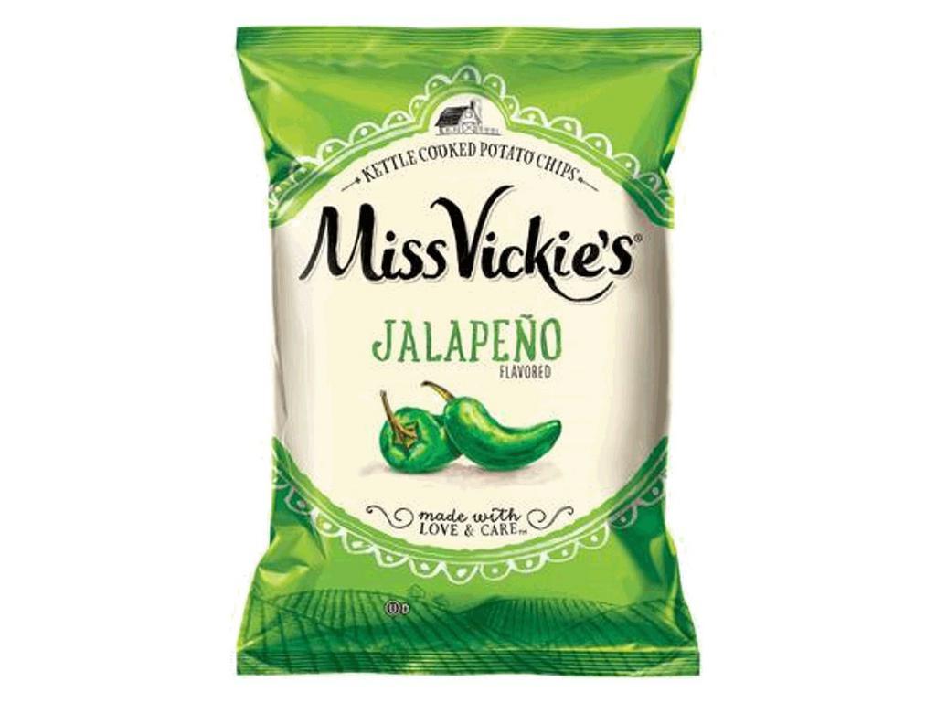 Miss Vickie’S® Jalapeño (210 Cals) · Made with jalapeño seasoning for enough heat to make things deliciously interesting. And every spicy bite is made with no artificial flavors or preservatives.