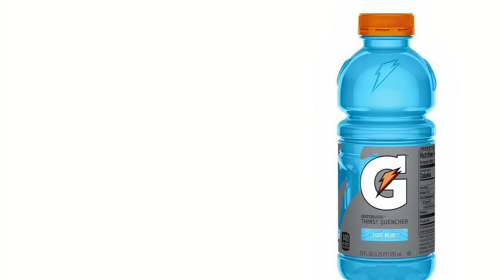Gatorade® Cool Blue (140 Cals) · The thirst quenching taste of cool blue raspberry to rehydrate and help maximize your performance.