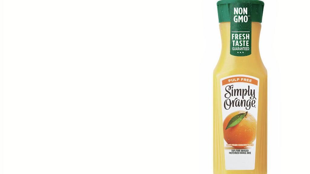 Simply Orange® (160 Cals) · 100% pure-squeezed, pasteurized orange juice.