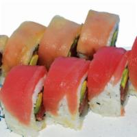 10. Tuna Lover · Tuna, White Tuna, Avocado topped with Tuna & White Tuna