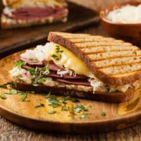 Hot Pastrami & Cheese Sandwich · Classic sizzling pastrami sandwich with cheese and choice of side.
