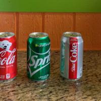 Can Soda · CHOOSE ONE: Coke, Sprite, Diet coke.