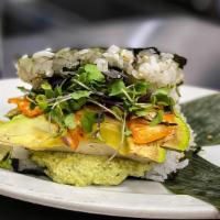 Da Paia · Organic tofu, avocado, edamame hummus, microgreens, furikake seasoned rice, nori seaweed, ki...