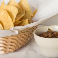 Chips & Salsa · Enjoy our crispy, fresh chips and salsa.