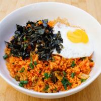 Spam and kimchi fried rice · Spam and kimchi fried rice that bursts with flavors. Topped with fried egg