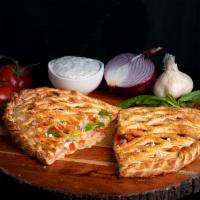 Mendocino · Signature crust, garlic white sauce, mozzarella, feta cheese, green bell peppers, red onions...