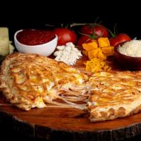 Napa · Signature Crust, Red Tomato Sauce, Mozzarella, Cheddar, Parmesan, Italian 3 Cheese, Feta Che...