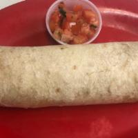 Regular Burrito  · Served with Meat Rice Beans & Salsa