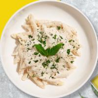 Alfredo Alfredo Alfredo · Our delicious gluten free penne pasta is cooked in a creamy white sauce and topped with aged...