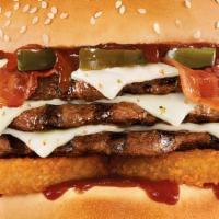 Spicy Triple Western Bacon Cheeseburger · 