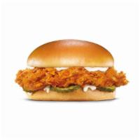 Hand-Breaded Chicken Sandwich · A crispy Chicken Fillet dusted with Southern Spices, topped with lettuce, tomato, and mayonn...