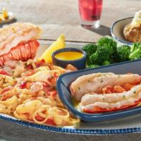 Lobster Lover'S Dream­® · A roasted rock lobster tail, butter-poached Maine lobster tail and lobster-and-shrimp lingui...