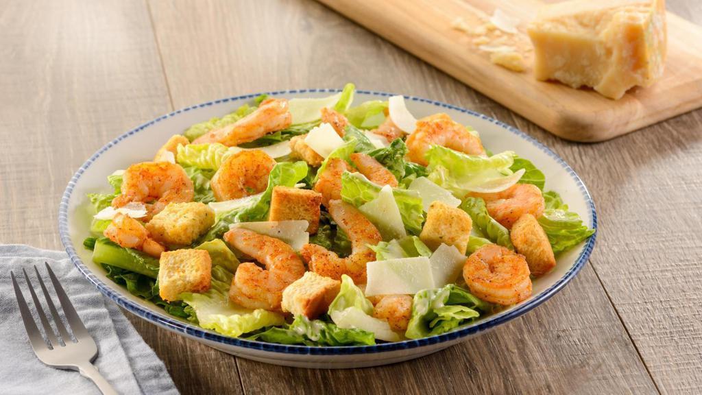 Classic Caesar Salad With Seasoned Shrimp · 660 Cal
