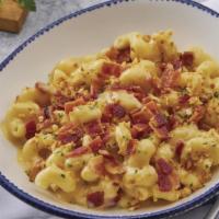 New! Bacon Mac & Cheese · In a creamy lobster cheese sauce.. 630 Cal