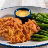 Chicken Tenders · Served with honey mustard and choice of side.. 620 Cal