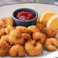 Popcorn Shrimp · Served with ketchup and choice of side.. 250 Cal