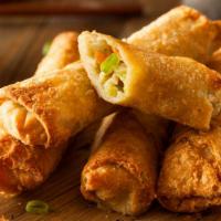 House Egg Rolls · 6 pieces of delicious Egg rolls filled with Shrimp, pork, and mixed vegetables.