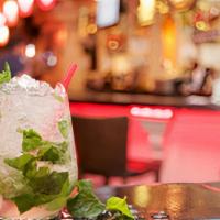 Virgin House Hugo · Sparkling water mixed with fresh lime, mint, and elderflower syrup.