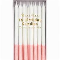 Meri Meri - Pale Pink Glitter Dipped Candles · These gorgeous two-tone glittery candles will look really impressive on a special celebratio...