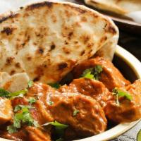 Naan and Chicken Curry · One naan and 8oz of chicken curry