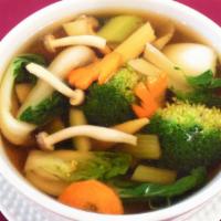 Mixed Vegetable Soup 什菜湯 · Vegetarian. Serves Two.