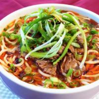 Spicy Beef Noodle Soup 五香牛肉面 · Spicy.