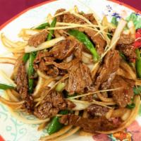 Green Onion & Ginger Beef 姜葱牛 · 