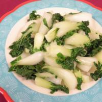 Garlic Stir Fried Bok Choy 炒小白菜 · Vegetarian.
