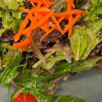 Forbes House Salad · Mixed greens, shaved carrots, toy box tomato, cucumber, balsamic vinaigrette