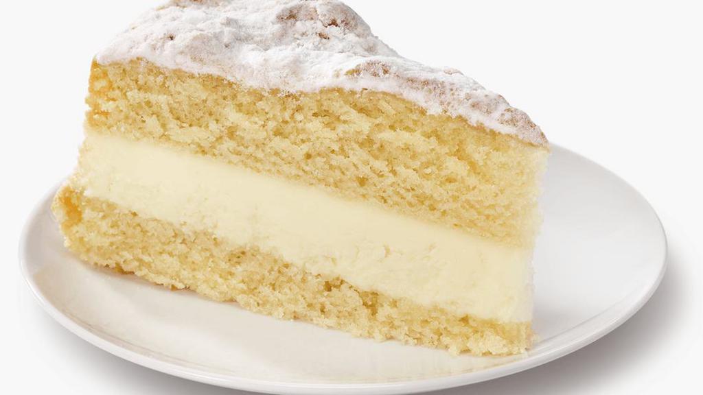 Lemon Italian Crème Cake · Cream cake filled with refreshing lemon cream and topped with vanilla cake crumbs.