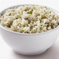 Cilantro Lime Rice · Long grain rice flavored with lime and cilantro.