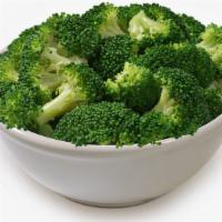Fresh Steamed Broccoli · Broccoli florets, steamed to perfection, tossed with salt and pepper.
