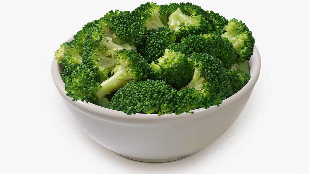 Fresh Steamed Broccoli · Broccoli florets, steamed to perfection, tossed with salt and pepper.