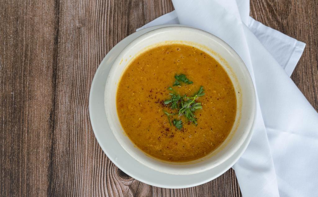 Lentil Soup · Traditional lentil soup: a local favorite.