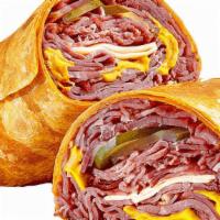 Big Hot Pastrami (860 Cals) · The Big Hot Pastrami wrap is just that. A generous helping of juicy pastrami with American c...