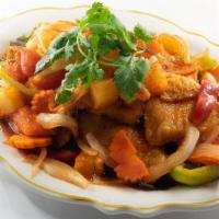 Sweet and Sour FISH · Special. Deep-fried fish fillet with garlic, bell peppers, carrots, onions, tomatoes, and pi...