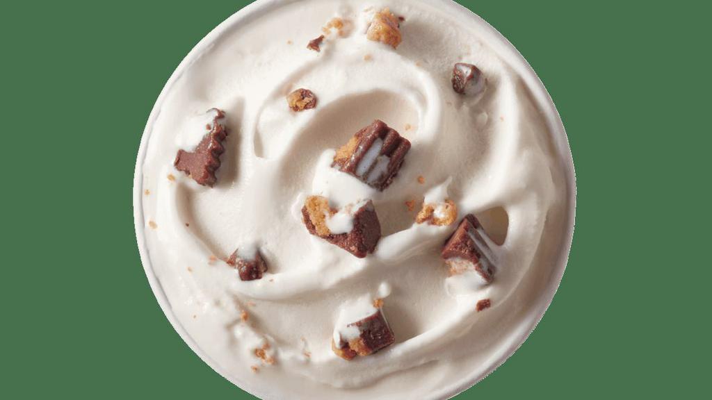 Reese'S® Peanut Butter Cup Blizzard® Treat  · REESE'S® Peanut Butter Cups® blended with creamy DQ® vanilla soft serve to BLIZZARD® perfection.