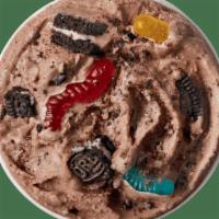 New Oreo® Dirt Pie Blizzard® Treat · OREO® cookie pieces, gummy worms and fudge crumble blended with our world-famous vanilla sof...
