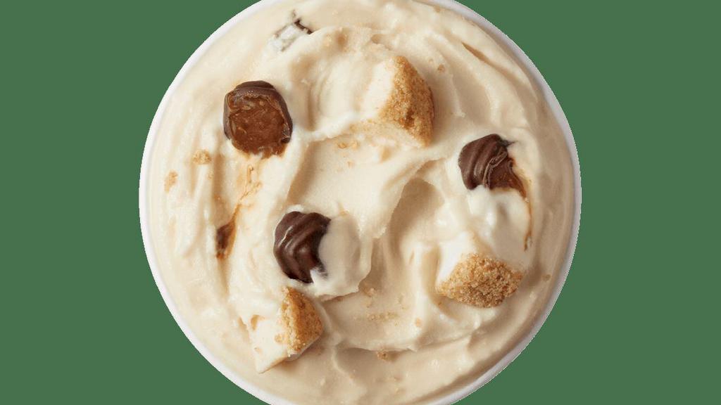 Caramel Fudge Cheesecake Blizzard® Treat · Cheesecake pieces, caramel topping and salty caramel filled fudge pieces all blended with DQ’s world famous soft serve.