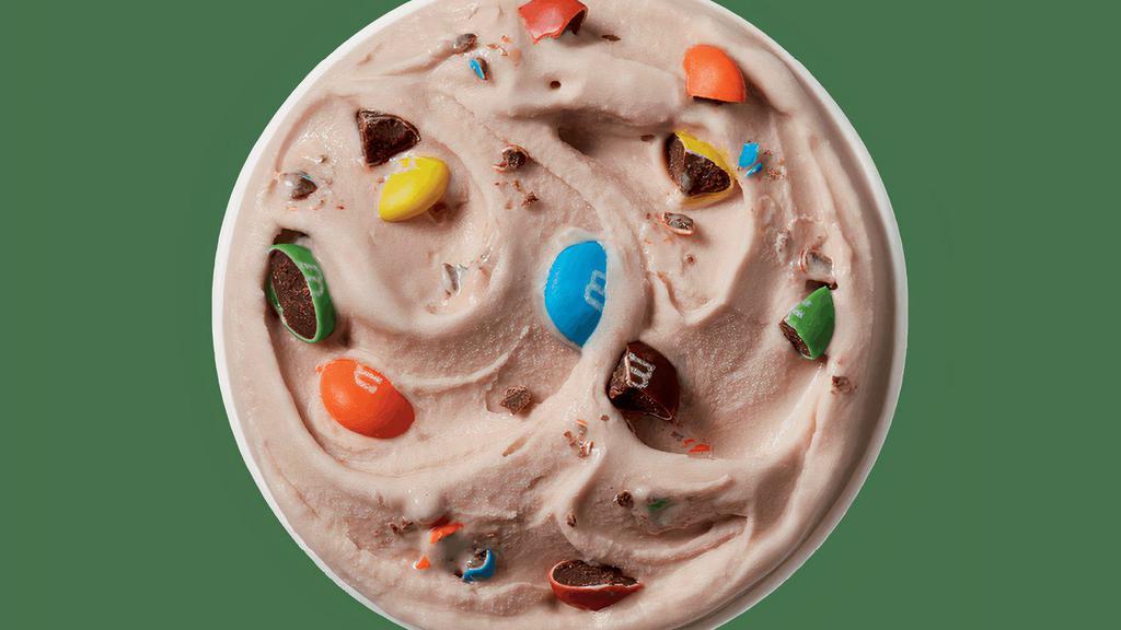 M&M’S® Milk Chocolate Candies Blizzard® Treat  · M&M's® candy pieces and chocolaty topping blended with creamy DQ® vanilla soft serve to BLIZZARD® perfection.