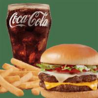 Two Cheese Deluxe Signature Stackburger Combo · Price includes one Stackburger, choose a double or triple.  A double stack (1/3lb*) or tripl...