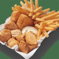 Large Rotisserie Basket · DQ’s new 100% white meat, juicy, tender, rotisserie-style chicken bites, served with fries, ...