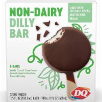 6 Pack Non-Dairy Dilly®  Bar  · Vanilla coconut cream frozen dessert dipped in chocolate flavored coating. Made with coconut...
