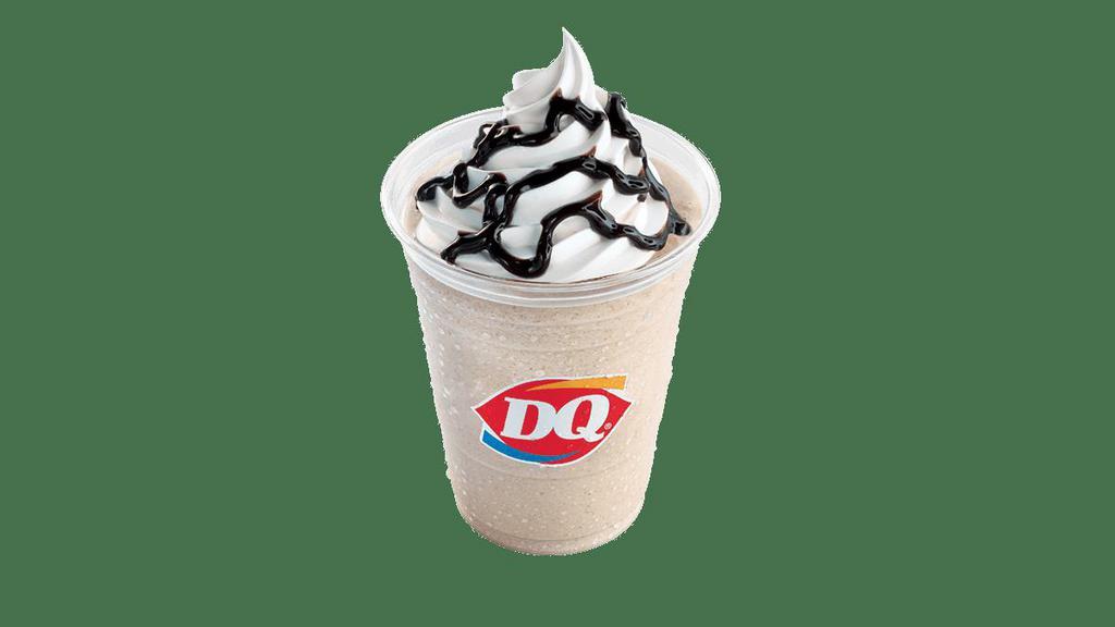 Moolatté®  · Coffee and rich fudge blended with creamy DQ® vanilla soft serve and ice, and garnished with whipped topping and a chocolaty drizzle. Available in Mocha, Caramel and Vanilla flavors..