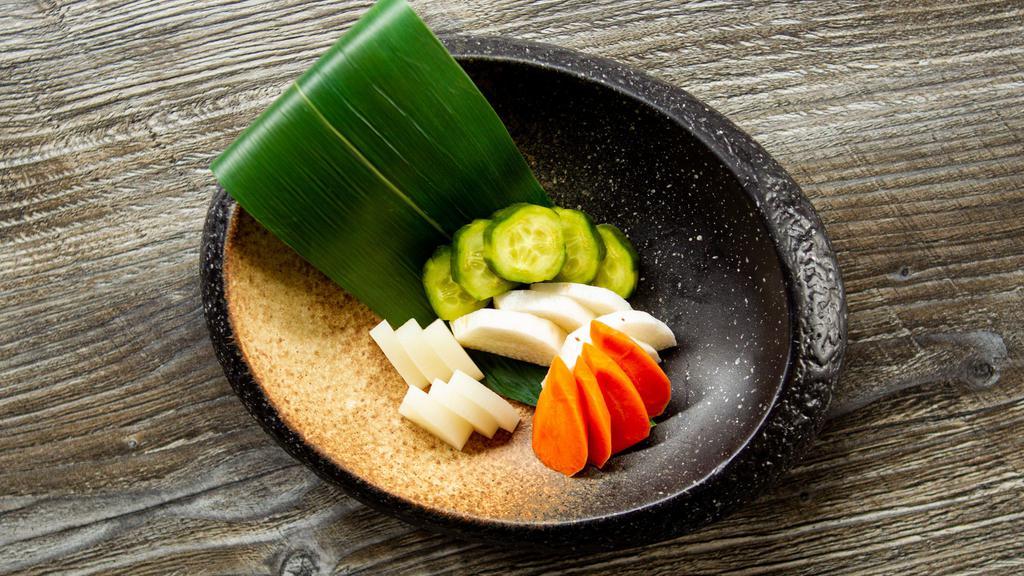 House made nukazuke pickles · assorted japanese pickles